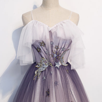 Stylish tulle long prom dress evening dress s100