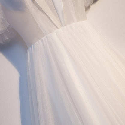 White tulle short homecoming dress s97
