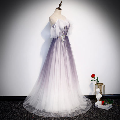 Stylish tulle long prom dress evening dress s100
