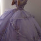 Glitter Purple Princess Dress,Quinceanera Dress, Sweet 16 Dress Y787